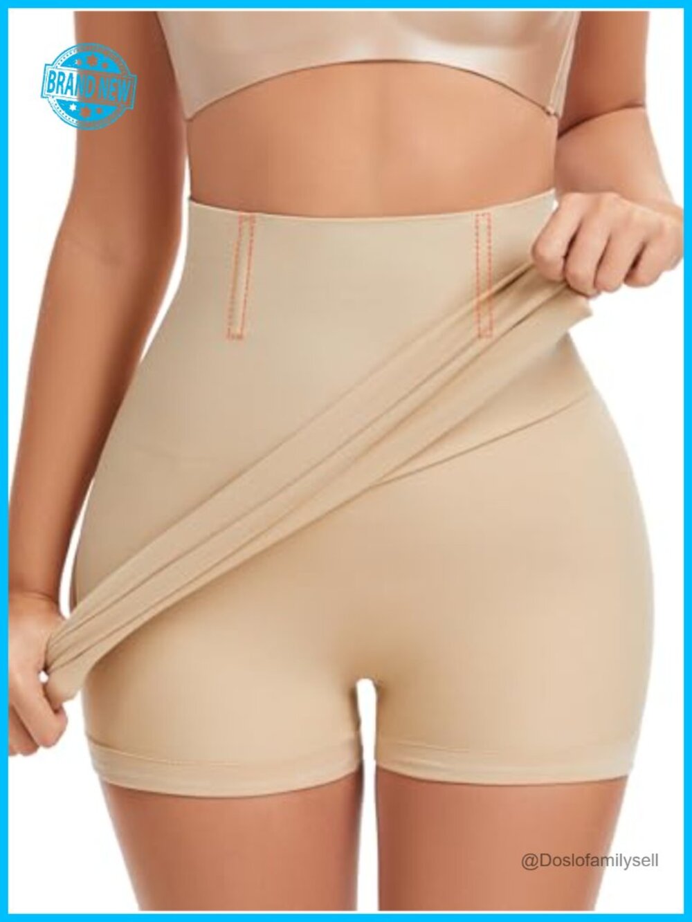 Half Slip Shorts with Built In Boyshorts Tummy Control Shapewear Slip